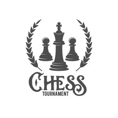 chess label, badge and design element