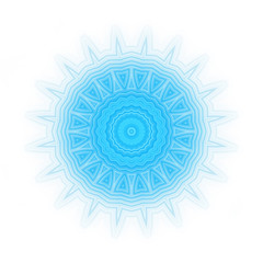 Abstract blue shape on white