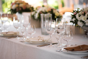 very beautifully decorated hall for wedding celebration