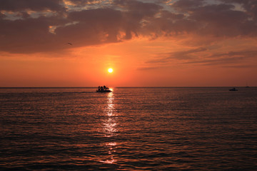 Scenic sunset in Croatia