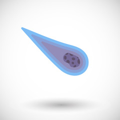 Falling comet vector icon