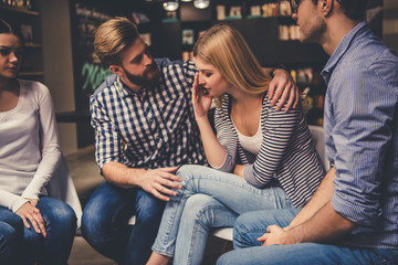 Young people in the library