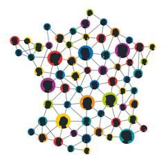 Obraz premium Réseau - connexion - communication - France