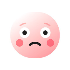 Fototapeta premium Pink Sad Smiley Face