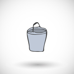 Pail or bucket vector icon