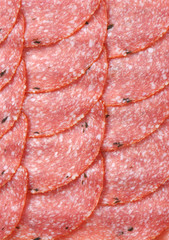 slices of spicy salami