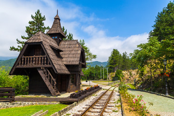 Jatape train station on the Sargan 8 (Sargan Eight - Sagarnska Osmica) narrow gauge railway commencing in Mokra Gora, Serbia. © Tomasz Wozniak