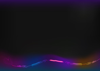 Light lines design on dark background vector