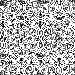 Handdrawn vector ethnic ornamental seamless pattern.