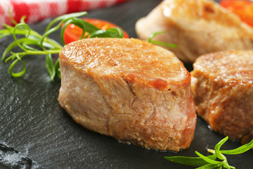 roasted pork medallions