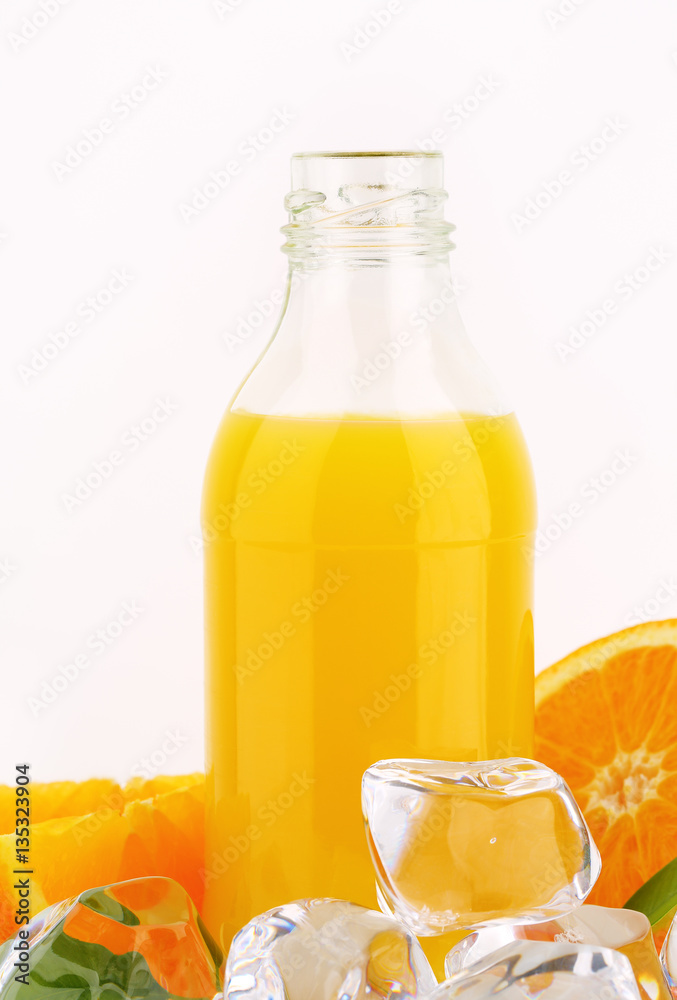 Poster bottle of orange juice