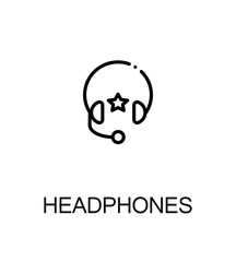 Headphone flat icon
