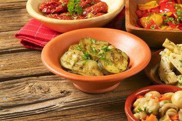 assorted pickled vegetables