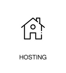 Hosting flat icon