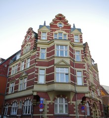 Obraz premium Restaurierter Altbau in Stralsund