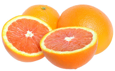 blood orange slice isolated