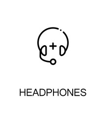 Headphone flat icon