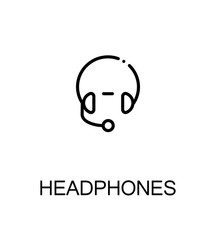 Headphone flat icon