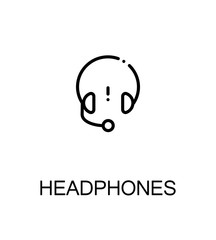 Headphone flat icon