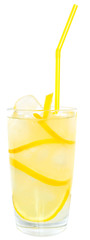 Lemonade with ice cubes