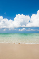 Long sand beach at tip of boreno