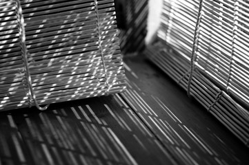Curtains made of bamboo