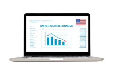Isolated responsive device showing state of American economy