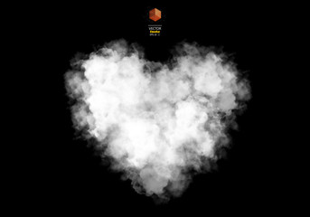 Fog or smoke isolated transparent special effect. White vector cloudiness, mist smog background. illustration