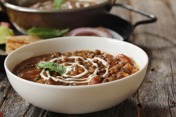 Dal Makhani -Slow cooked creamy Indian curry with Black lentils and Red kidney beans