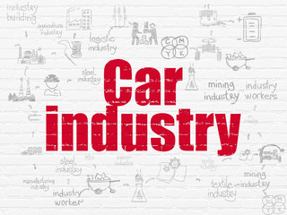 Industry concept: Car Industry on wall background