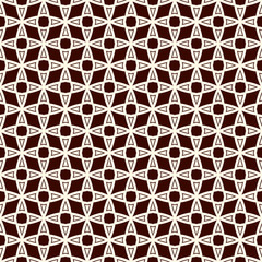 Outline seamless pattern with stylized repeating stars. Simple geometric ornament. Modern stylish texture.