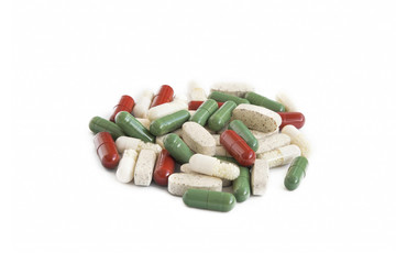 Pills heap isolated