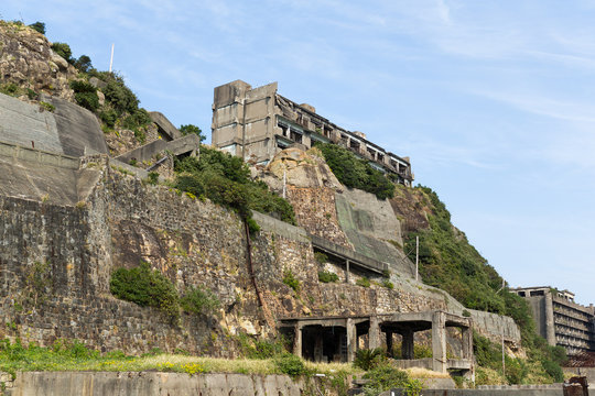 Abandoned Gunkanjima in japan