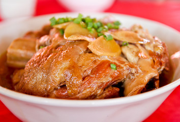 Pork braised in white dish large pieces
