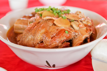 Pork braised in white dish large pieces