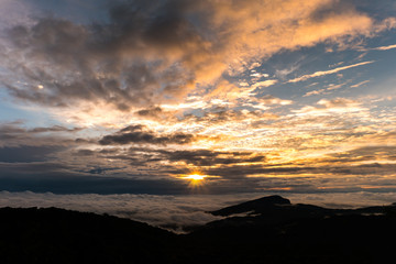 Sunrise at Doi Intanon National Park VIew point, Chiang Mai Thai