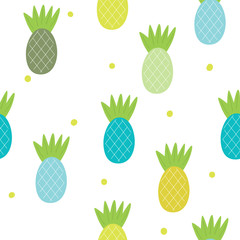 seamless pineapple pattern vector illustration