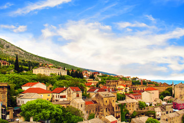 Beautiful view of the city of Mostar, Bosnia and Herzegovina