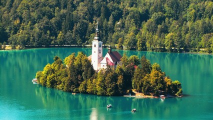 Alpine Lake Bled in Slovenia - clean drinking water