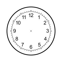 clock face blank isolated on white background
