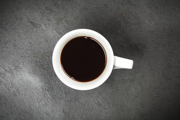 Top view of a coffee cup
