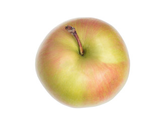 Ripe, fresh apple isolated on white background. Perfectly retouched with clear details. Full depth of field. Fruit photographed in Studio on white background