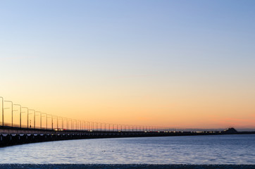 Fototapeta premium The Oland Bridge in twilight