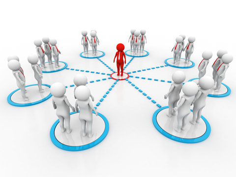 Concept image representing network, networking, connection, social networks, communications. 3d render