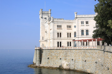 Historic Castello di Miramare in Friaul, Italy