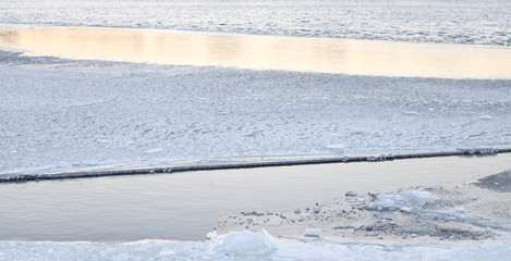 Fototapeta premium Ice winter background.