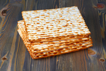 matzo  on wooden table