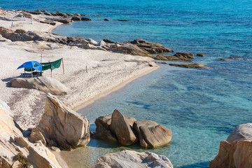 Summer Sithonia rocky coast, Greece.