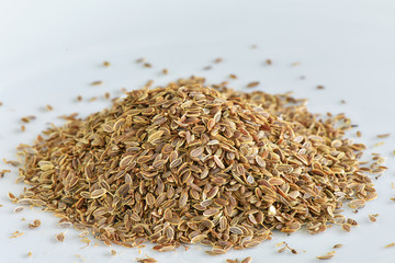 Stack of Dill seed for cooking