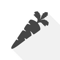 Carrot Icon Flat Graphic Design - Illustration